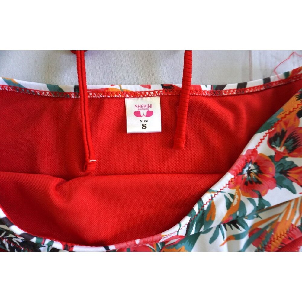 SHEKINI Women’s Hanging Front Drawstring Bikini Swimsuit Set - Size S, NWT - Picture 3 of 6